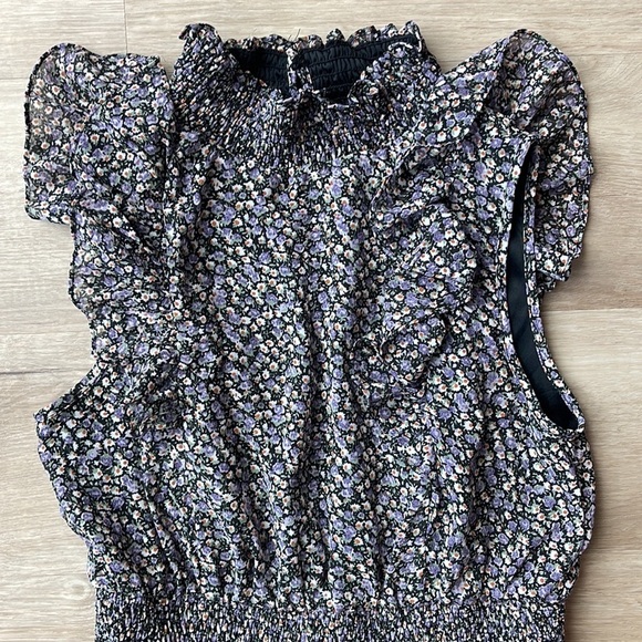 Lulu’s Evalina Black Floral Print Mock Neck Midi Dress - Picture 3 of 9